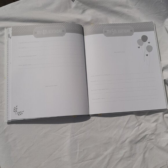 Little Blossoms by  0-5 Year Baby Memory Book with Ink Pad 11" x 9" - Picture 11 of 16